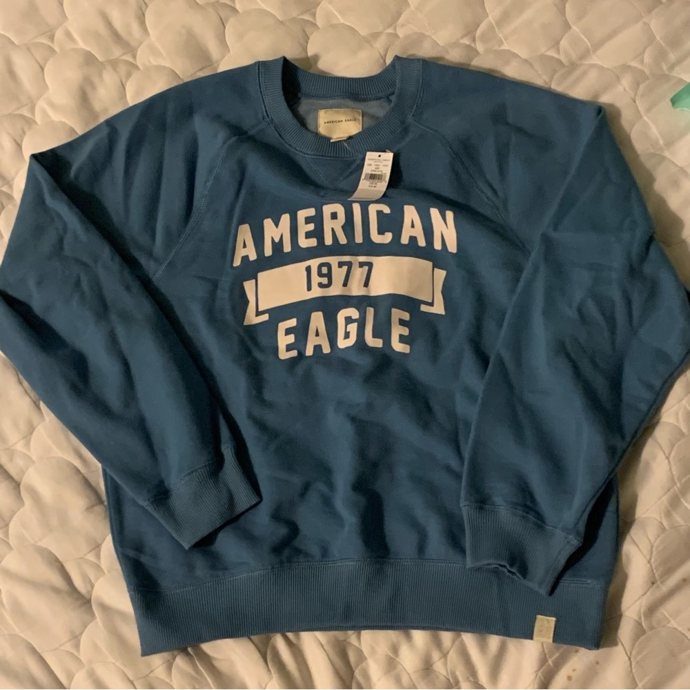 Cotton/Polyester American Eagle Blue Crewneck